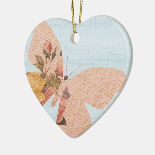 Rozen voor vlinders keramisch ornament (Links)