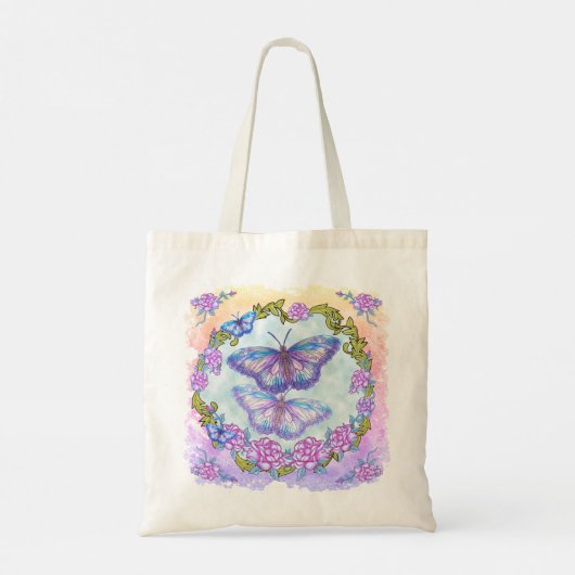 Rozen voor vlinders tote bag (Achterkant)