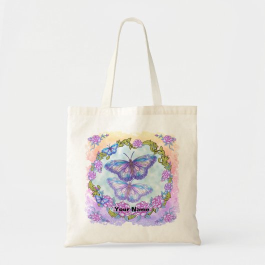 Rozen voor vlinders tote bag (Voorkant)