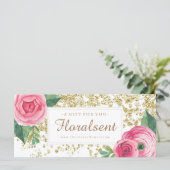 Rozen voor  Waterverf Cadeaubon (Staand voorkant)