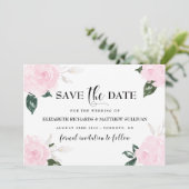 Rozen voor Waterverf met snoeproze snoepjes De dat Save The Date (Staand voorkant)