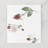 Rozen voor Waterverf met  van het Cabernet en Dust Plaatskaartje (Buitenkant ongevouwen)