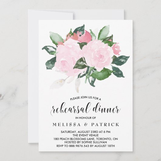 Rozen voor Waterverf met zoete roze roze rillingen Kaart (Voorkant)