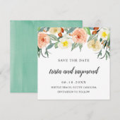 Rozen voor Waterverf van flespersen Save The Date (Voorkant / Achterkant)