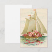  Rozen voor zeilboten Bedankkaart (Voorkant / Achterkant)