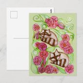 Rozen voorlentes briefkaart (Voorkant / Achterkant)