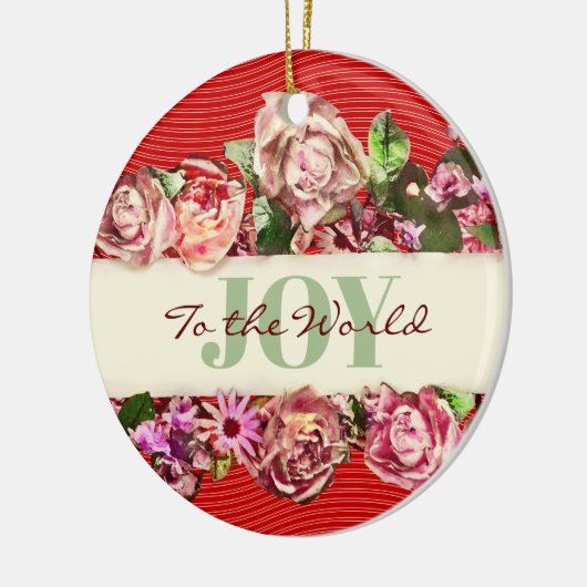   Rozen  Vrede voor de wereld Keramisch Ornament (Links)