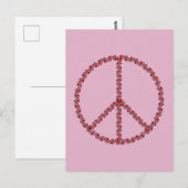 Rozen vredesbord briefkaart (Voorkant / Achterkant)