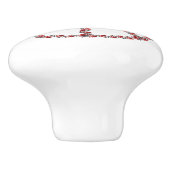 Rozen vredesbord keramische knop (Zijkant)