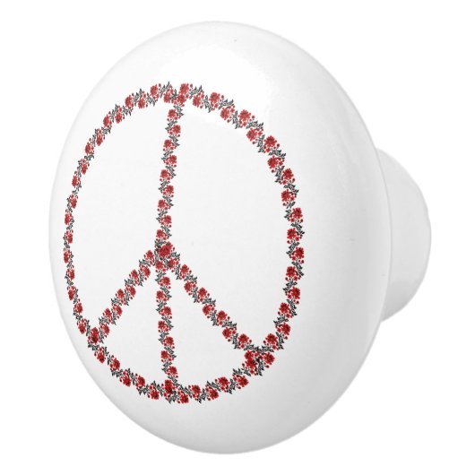Rozen vredesbord keramische knop (Rechts)