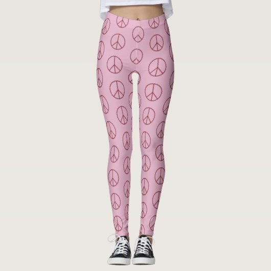 Rozen vredesbord leggings (Voorkant)