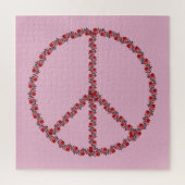 Rozen vredesbord legpuzzel (Verticaal)