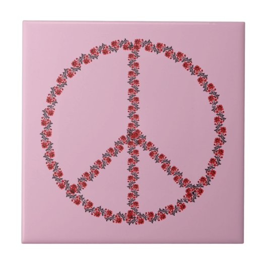Rozen vredesbord tegeltje (Voorkant)