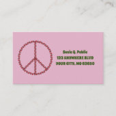 Rozen vredesbord visitekaartje (Voorkant)