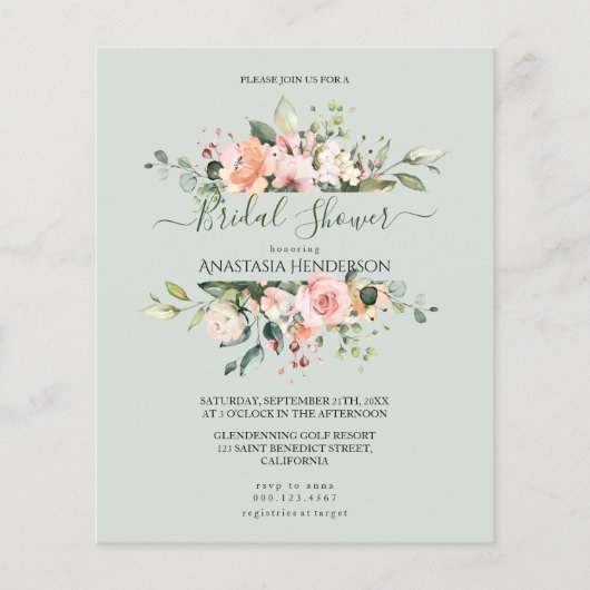Rozen - Vrijgezellenfeest. Begrotingsuitnodiging. Flyer (Voorkant)