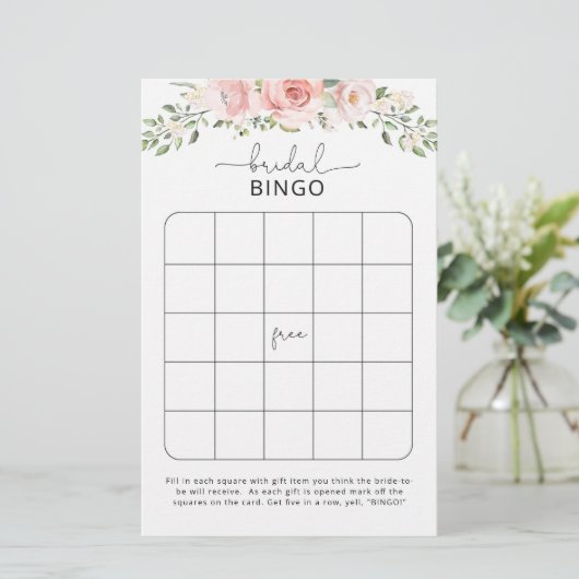 Rozen vrijgezellenfeest bingo (Staand voorkant)