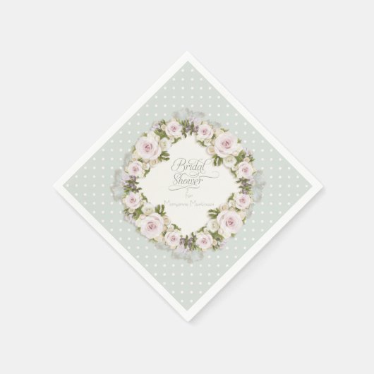 Rozen vrijgezellenfeest Decor Party Succulent Servetten (Hoek)