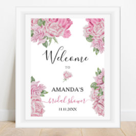 Rozen - vrijgezellenfeest welkomstbord poster