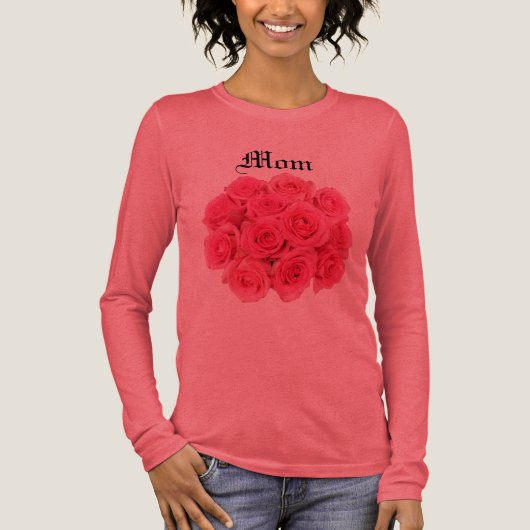 Rozen Vrouw Mama Tee Shirt (Voorkant)