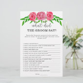 Rozen Wat zei de groom tegen het bruidsspel? (Staand voorkant)