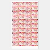 Rozen waterbestendige zeep en cosmetische etikette labels (Vel)