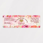 Rozen waterbestendige zeep en cosmetische etikette labels (Design 1)