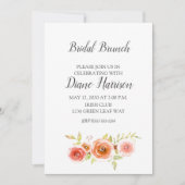 Rozen Waterverf Bloemen bruiloft bruids Kaart (Voorkant)