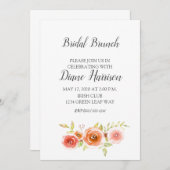 Rozen Waterverf Bloemen bruiloft bruids Kaart (Voorkant / Achterkant)