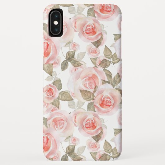 Rozen Waterverf Bloemen Case-Mate iPhone Case (Achterkant)