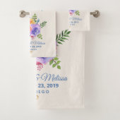 Rozen Waterverf Floral Wedding Bad Handdoek (Insitu)