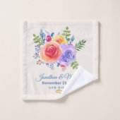 Rozen Waterverf Floral Wedding Bad Handdoek (Wasdoekje)