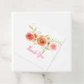 Rozen Waterverf Floral Wedding Bedankjes Labels (In situ)