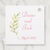 Rozen Waterverf Floral Wedding Bedankjes Labels (Achterkant)