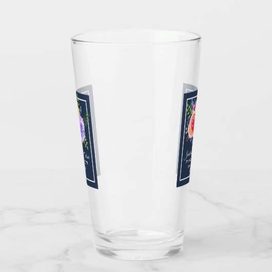 Rozen Waterverf Floral Wedding Glas (Links)