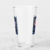 Rozen Waterverf Floral Wedding Glas (Rechts)