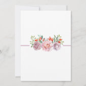 Rozen Waterverf Floral Wedding Kaart (Achterkant)