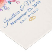 Rozen Waterverf Floral Wedding Korte Tafelloper (Hoek)