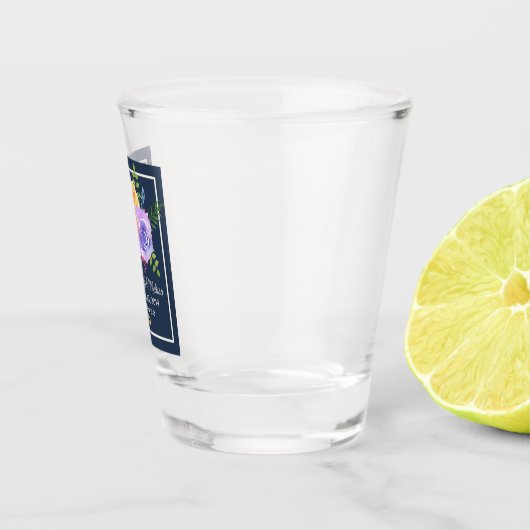 Rozen Waterverf Floral Wedding Shot Glas (Rechts)