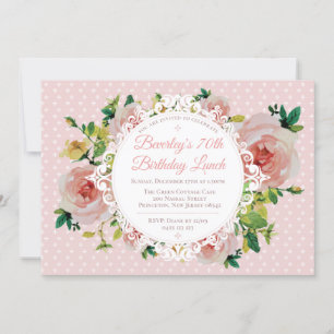 Rozen Waterverf Lace Birthday Kaart