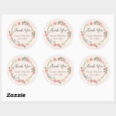 Rozen Waterverf Ronde Stickers (Vel)