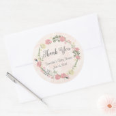 Rozen Waterverf Ronde Stickers (Envelop)