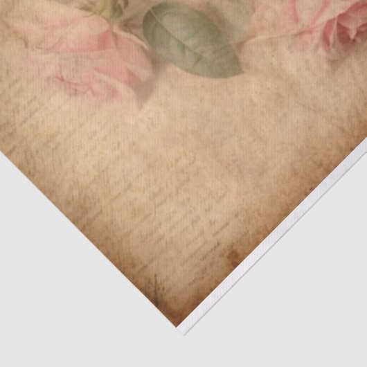 Rozen Waterverf Rozen Roze rozen ontkoppeling Tissuepapier (Detail)