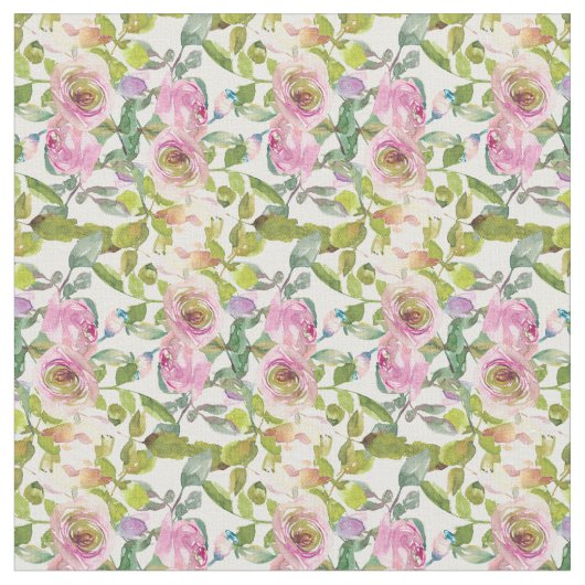 Rozen waterverf stof (Close Up)