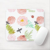 Rozen Waterverf tuin Muismat (Met muis)