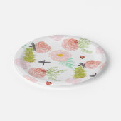 Rozen Waterverf tuin Papieren Bordje (Gekanteld)