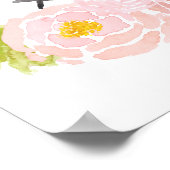 Rozen Waterverf tuin Poster (Hoek)