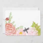 Rozen Waterverf Tuinbaby shower Kaart (Achterkant)