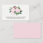 Rozen Waterverf  Wedding Website Kaart (Voorkant / Achterkant)