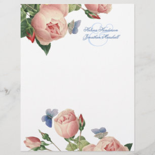 Rozen Weddenschap Bedankt Stationery Briefhoofd