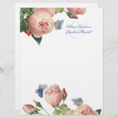 Rozen Weddenschap Bedankt Stationery Briefhoofd (Voorkant / Achterkant)